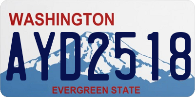 WA license plate AYD2518