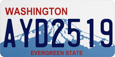 WA license plate AYD2519