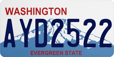 WA license plate AYD2522