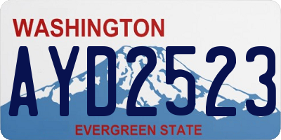 WA license plate AYD2523