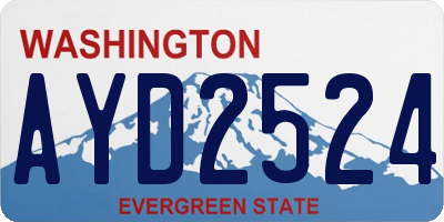 WA license plate AYD2524