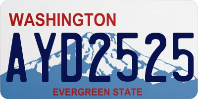 WA license plate AYD2525