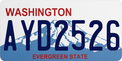 WA license plate AYD2526