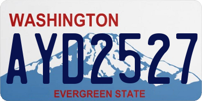 WA license plate AYD2527