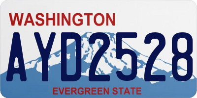 WA license plate AYD2528