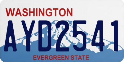 WA license plate AYD2541