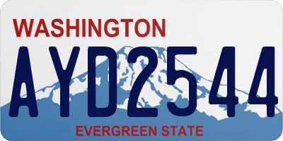 WA license plate AYD2544