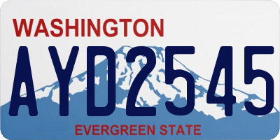 WA license plate AYD2545