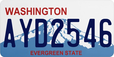 WA license plate AYD2546