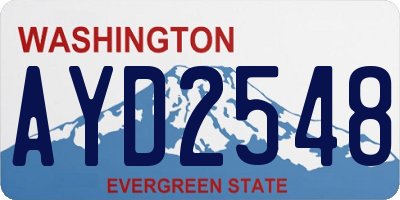 WA license plate AYD2548