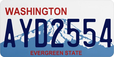WA license plate AYD2554