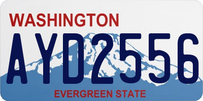 WA license plate AYD2556