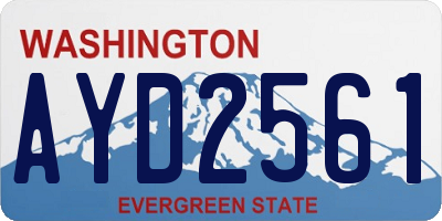 WA license plate AYD2561