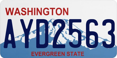 WA license plate AYD2563