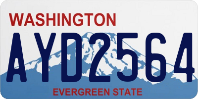 WA license plate AYD2564