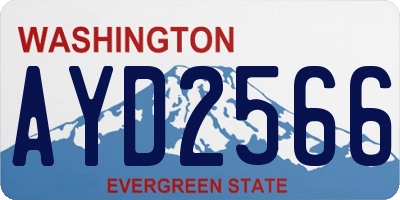 WA license plate AYD2566
