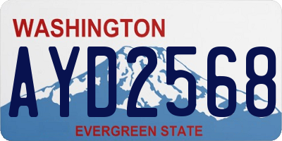 WA license plate AYD2568