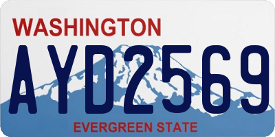 WA license plate AYD2569