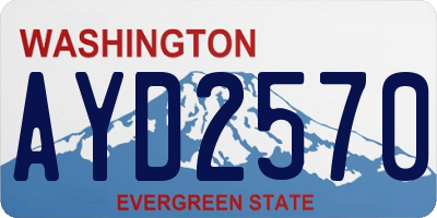 WA license plate AYD2570
