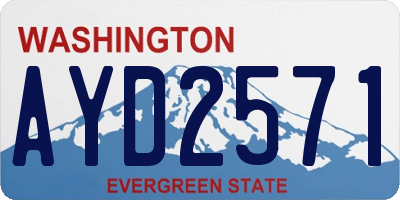 WA license plate AYD2571