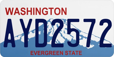 WA license plate AYD2572