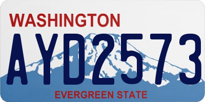 WA license plate AYD2573