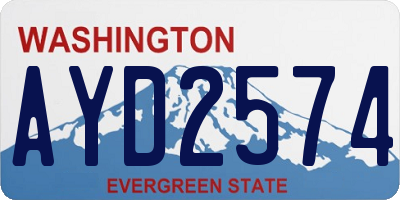 WA license plate AYD2574