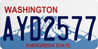 WA license plate AYD2577