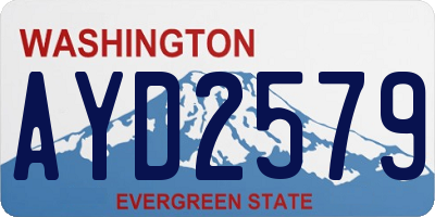WA license plate AYD2579