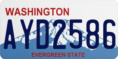 WA license plate AYD2586