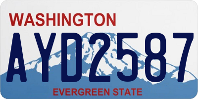 WA license plate AYD2587