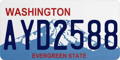 WA license plate AYD2588