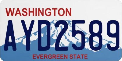 WA license plate AYD2589