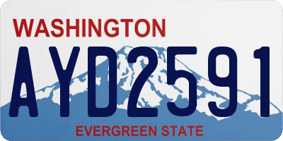 WA license plate AYD2591