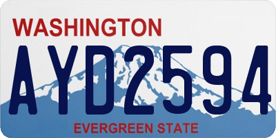WA license plate AYD2594