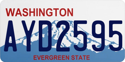 WA license plate AYD2595