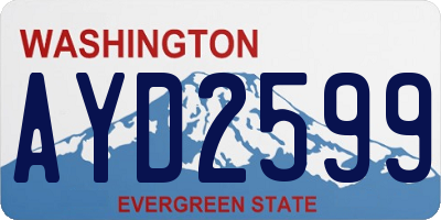 WA license plate AYD2599