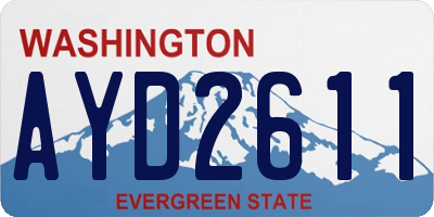 WA license plate AYD2611