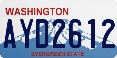 WA license plate AYD2612