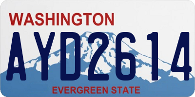 WA license plate AYD2614