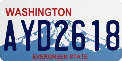 WA license plate AYD2618