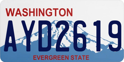 WA license plate AYD2619