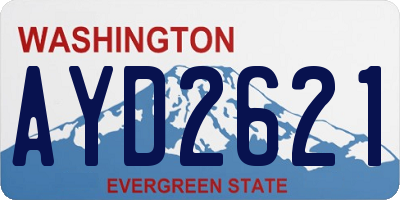 WA license plate AYD2621