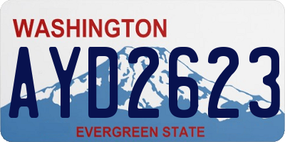 WA license plate AYD2623