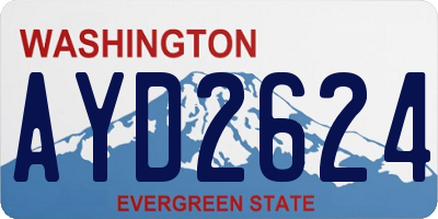 WA license plate AYD2624