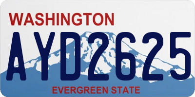 WA license plate AYD2625