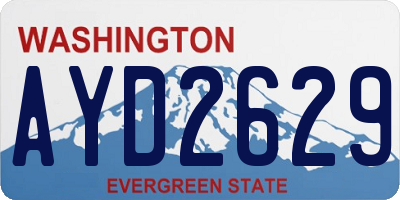WA license plate AYD2629