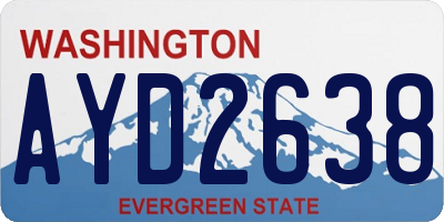 WA license plate AYD2638