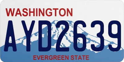 WA license plate AYD2639