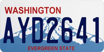 WA license plate AYD2641